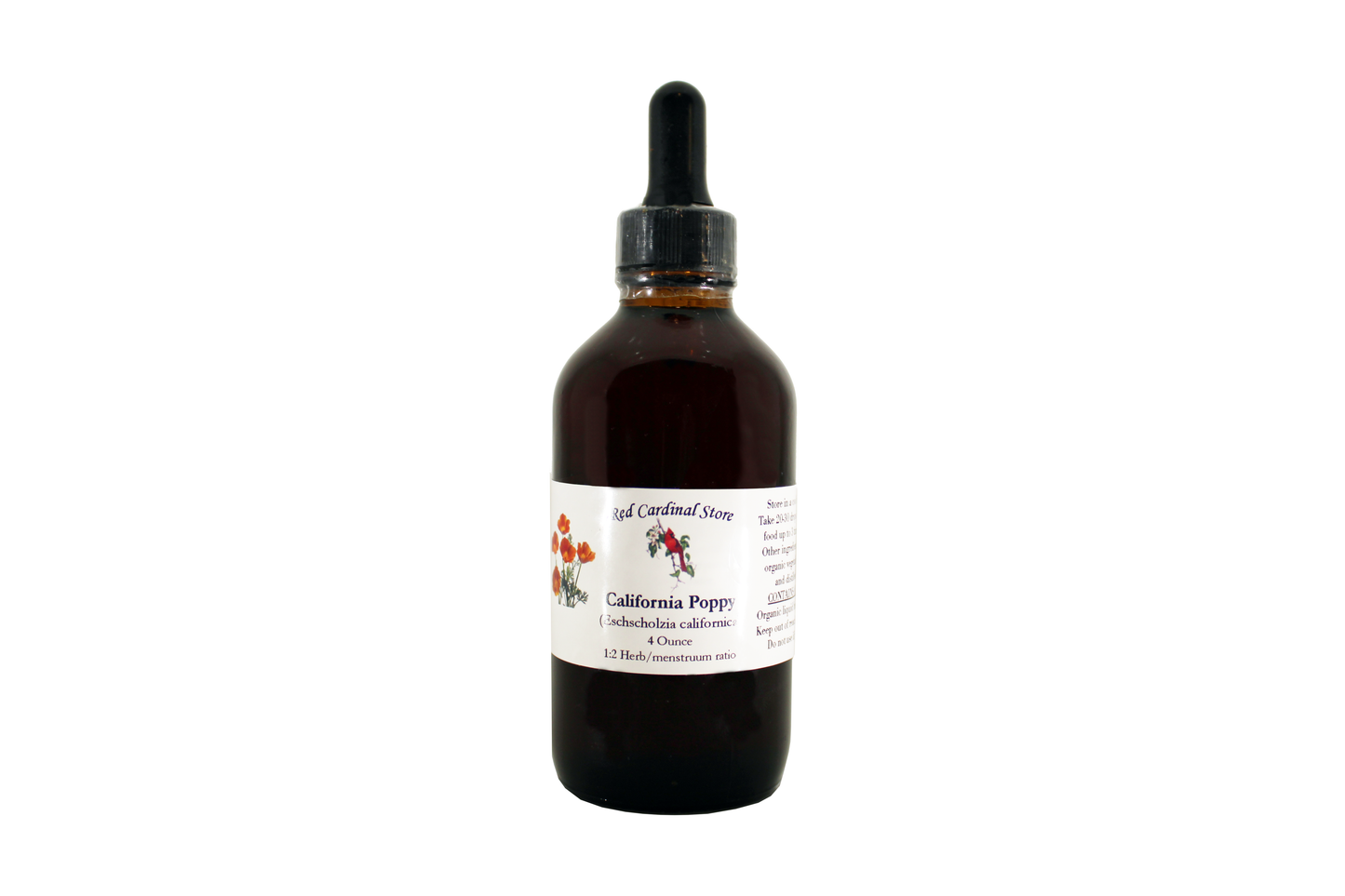 California Poppy Tincture Herb Extract Double Extraction
