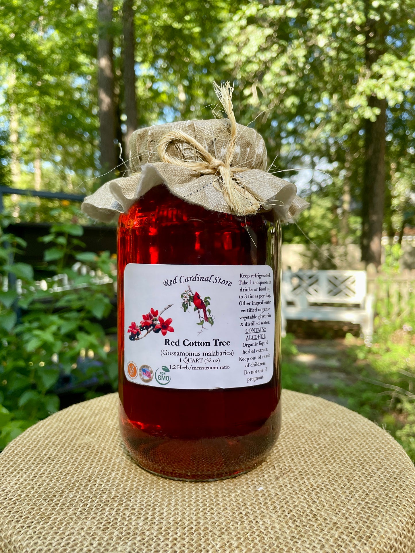 Red Cotton Tree Flower (Gossampinus Malabarica) Tincture Herb Extract Double Extraction
