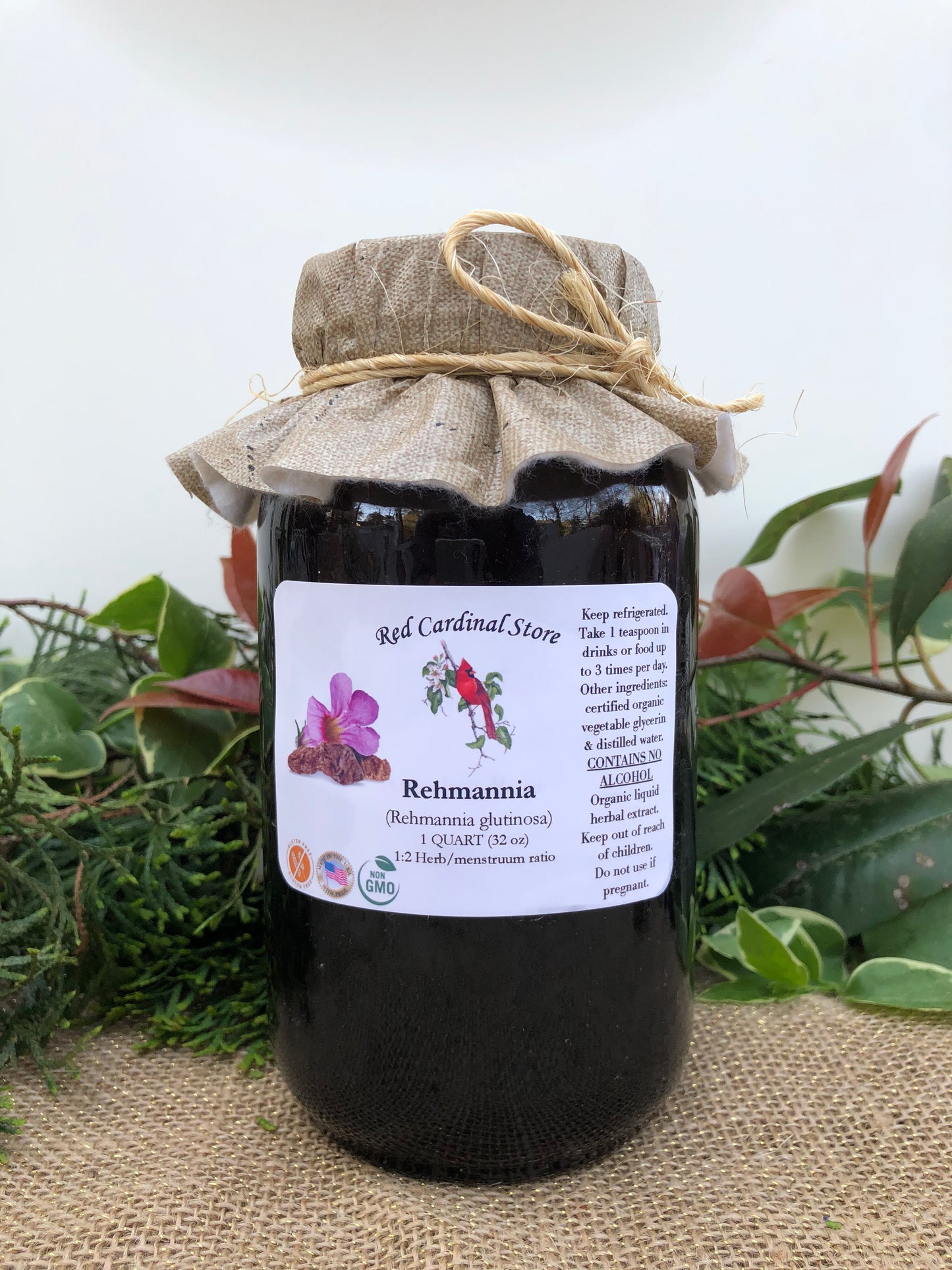 Rehmannia (Di Huang, Chinese Foxglove, Gun Ji Whang) Tincture Herb Extract Double Extraction