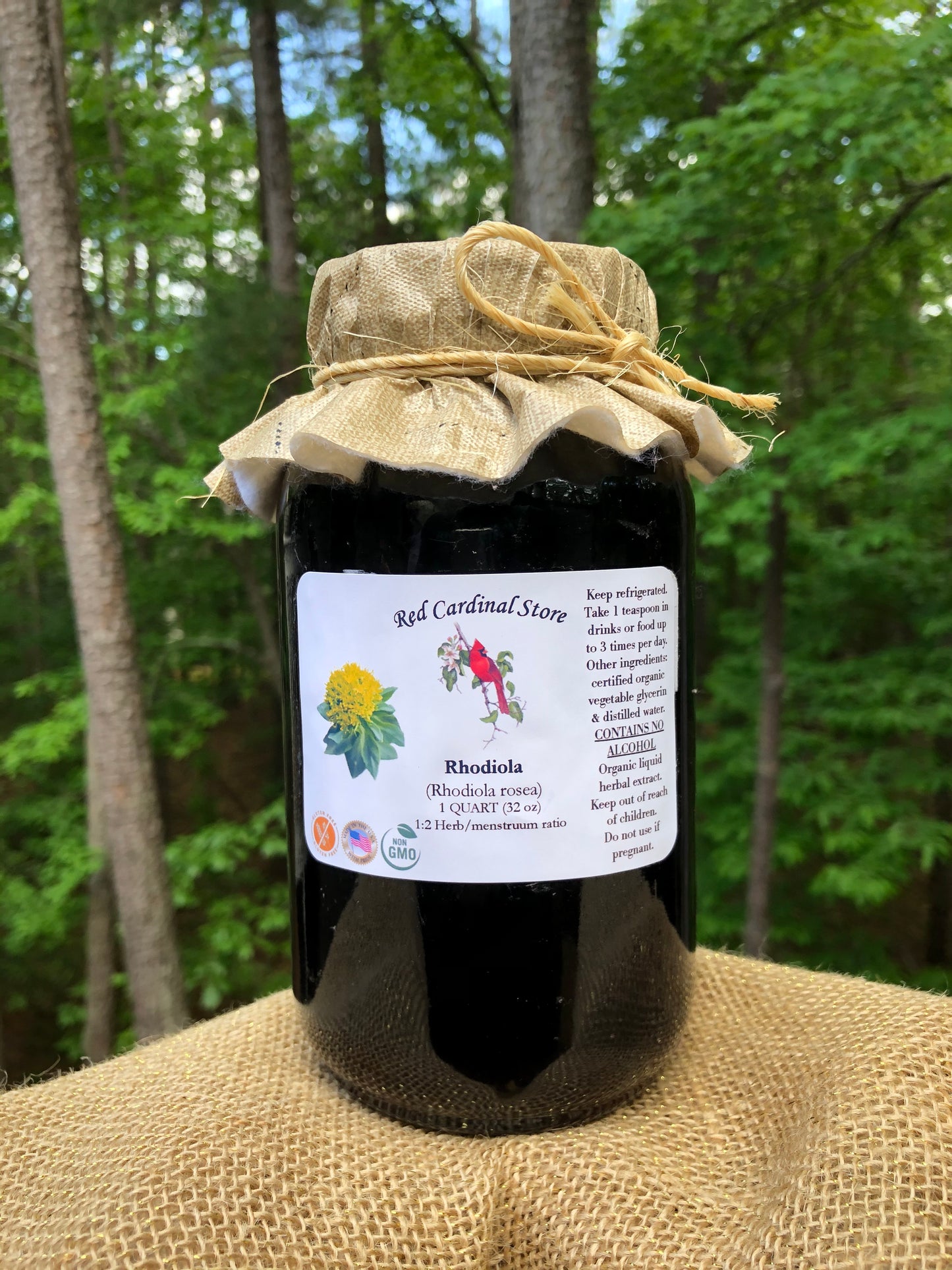 Rhodiola Root (Hong Jing Tian) Tincture Herb Extract Double Extraction