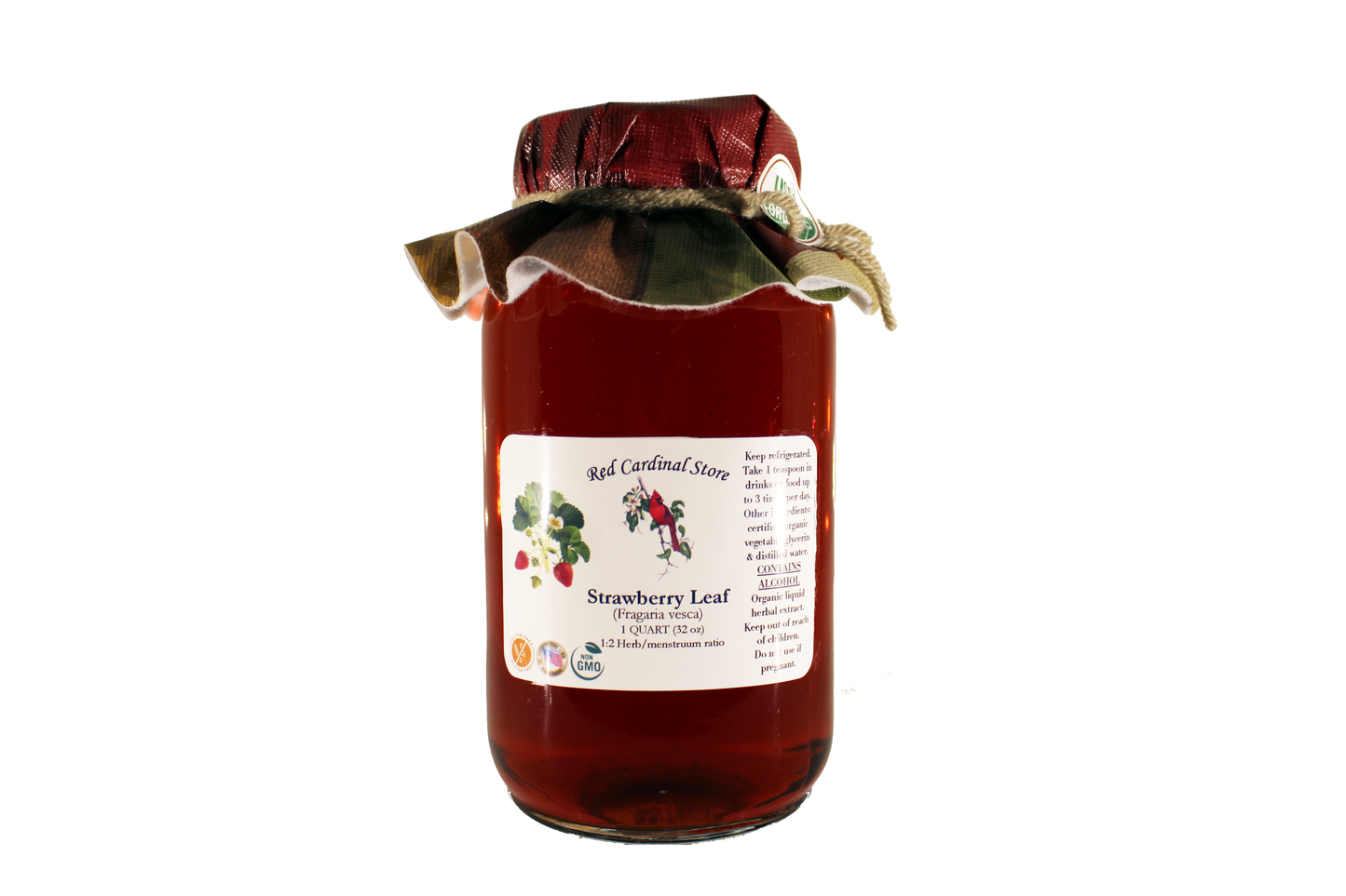 Strawberry Leaf (Fragaria Vesca) Tincture Herb Extract Double Extraction