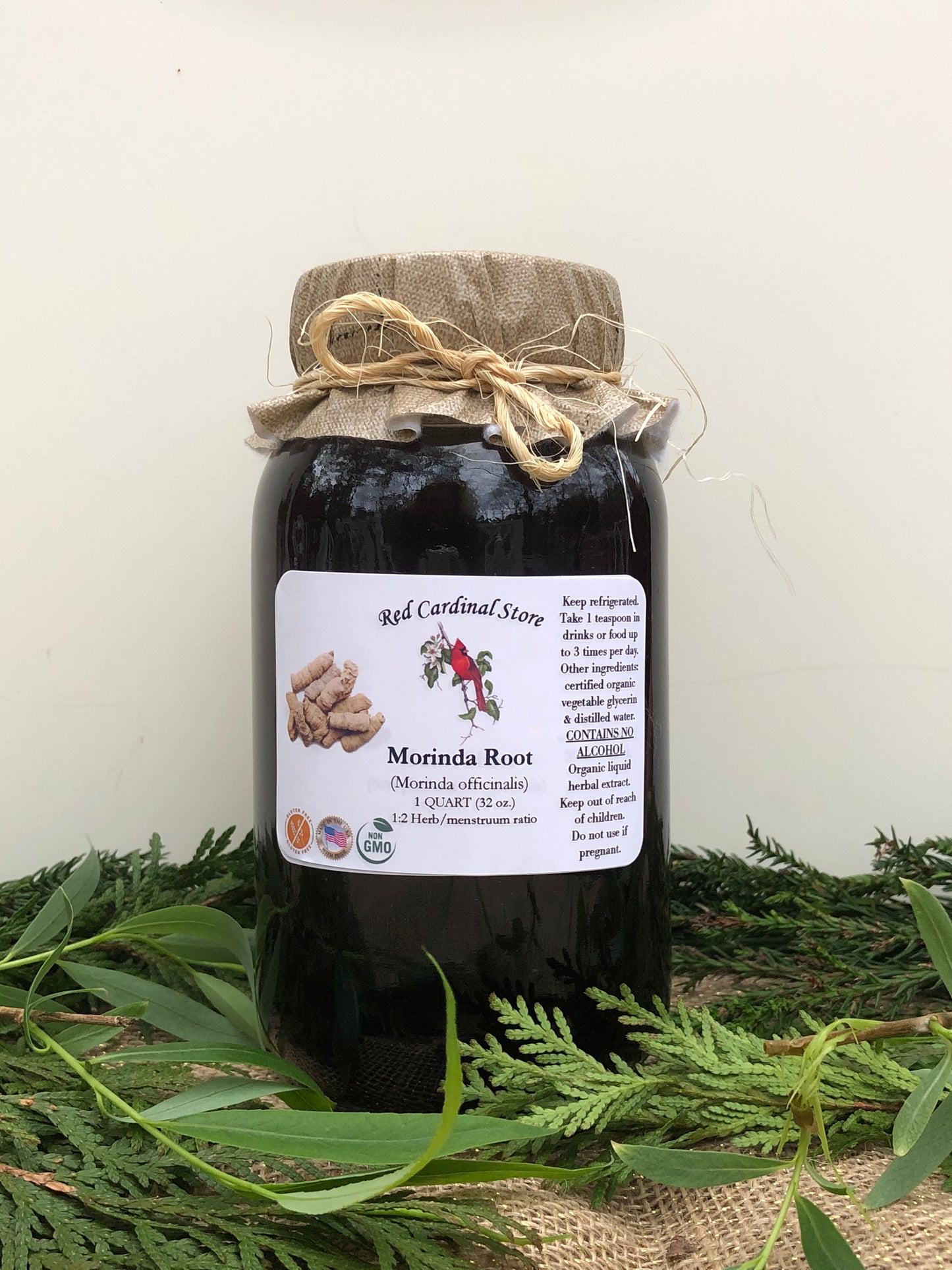 Morinda Root (Indian Mulberry, Ba Ji Tian) Tincture Herb Extract Double Extraction