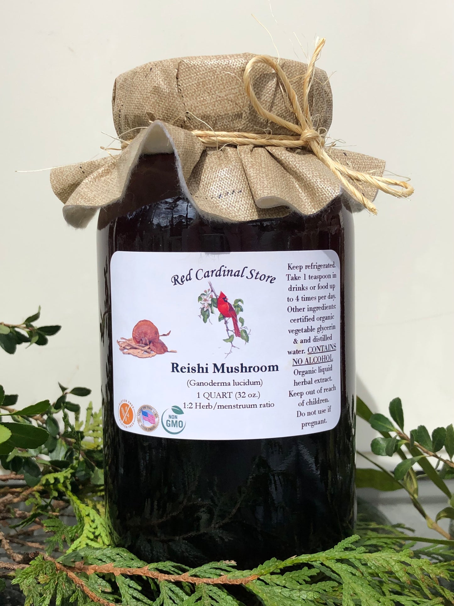 Reishi Mushroom Tincture Herb Extract Double Extraction