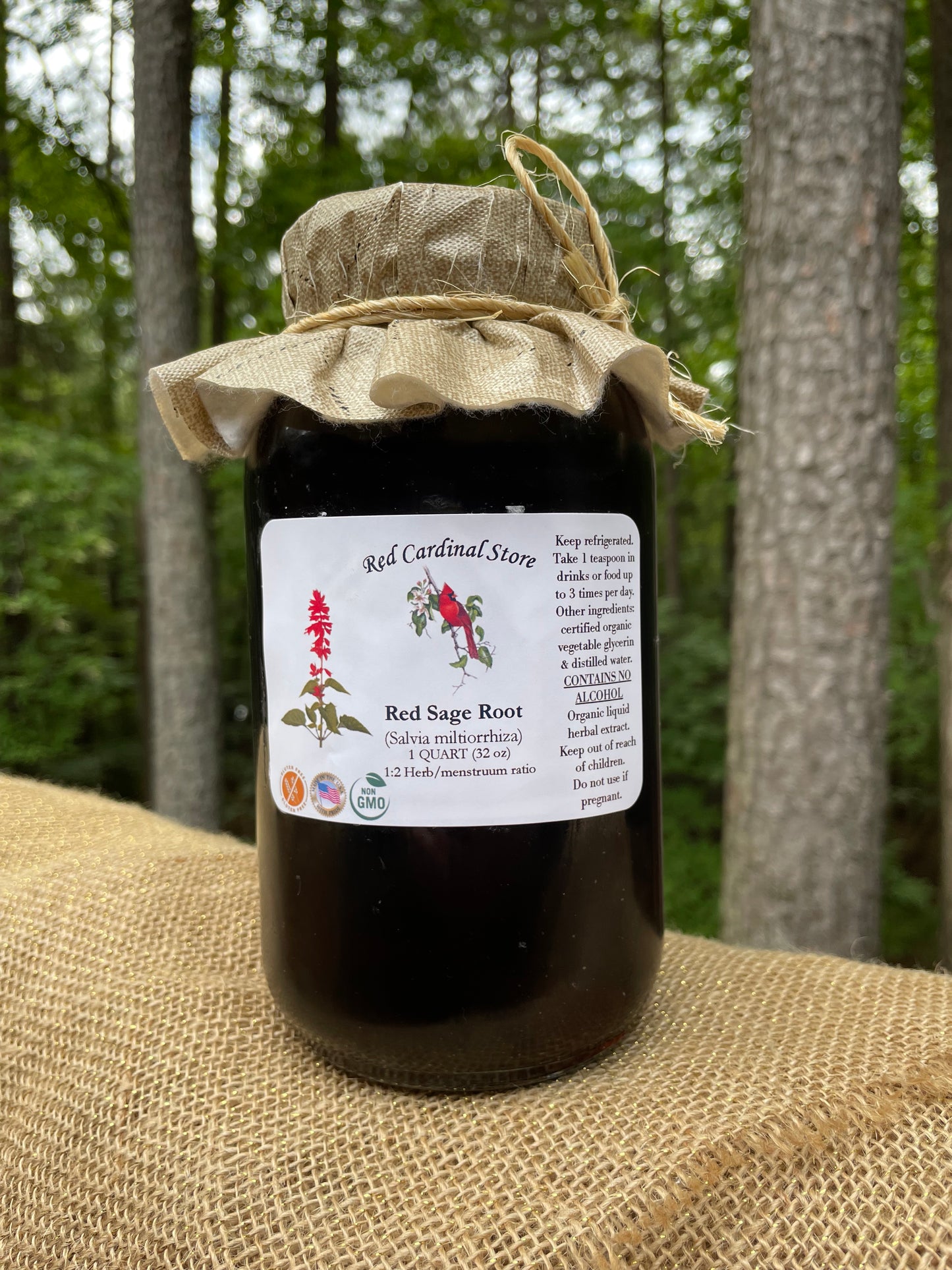 Red Sage Root Tincture Herb Extract Double Extraction