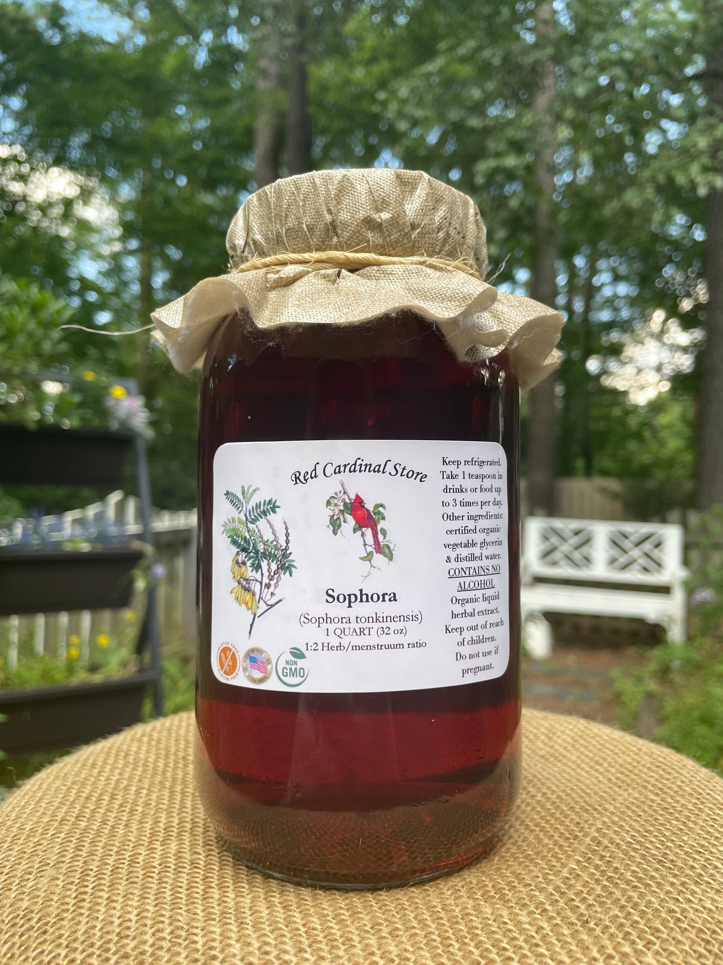 Sophora (Sophora Tonkinensis, Ku Shen) Tintura Extracto de hierba Doble extracción