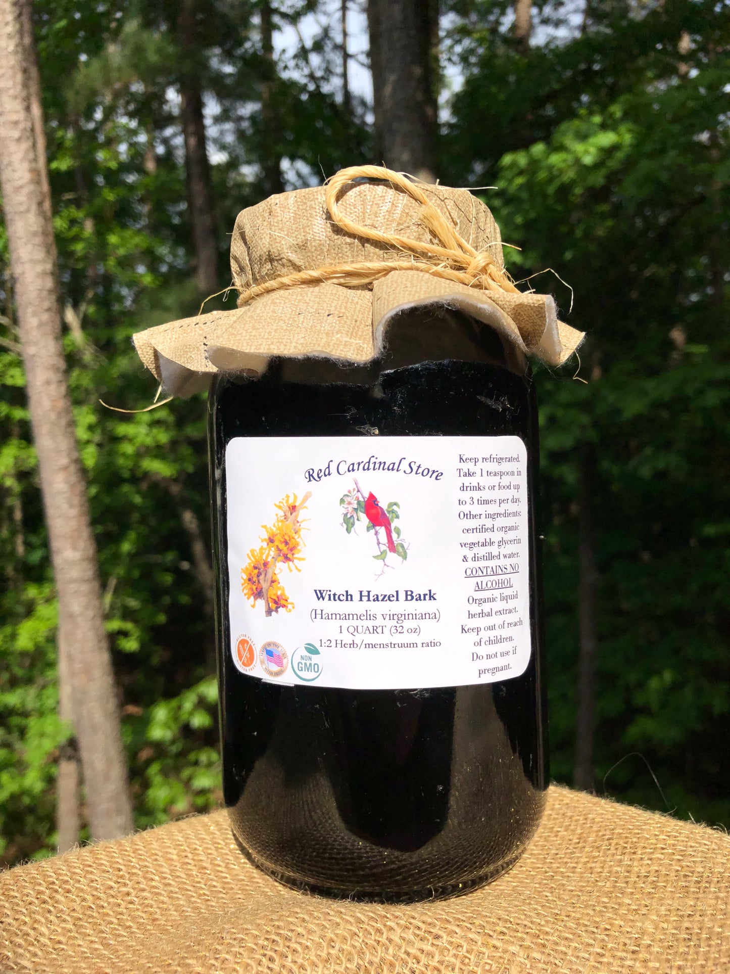 Witch Hazel Bark Tincture Herb Extract Double Extraction