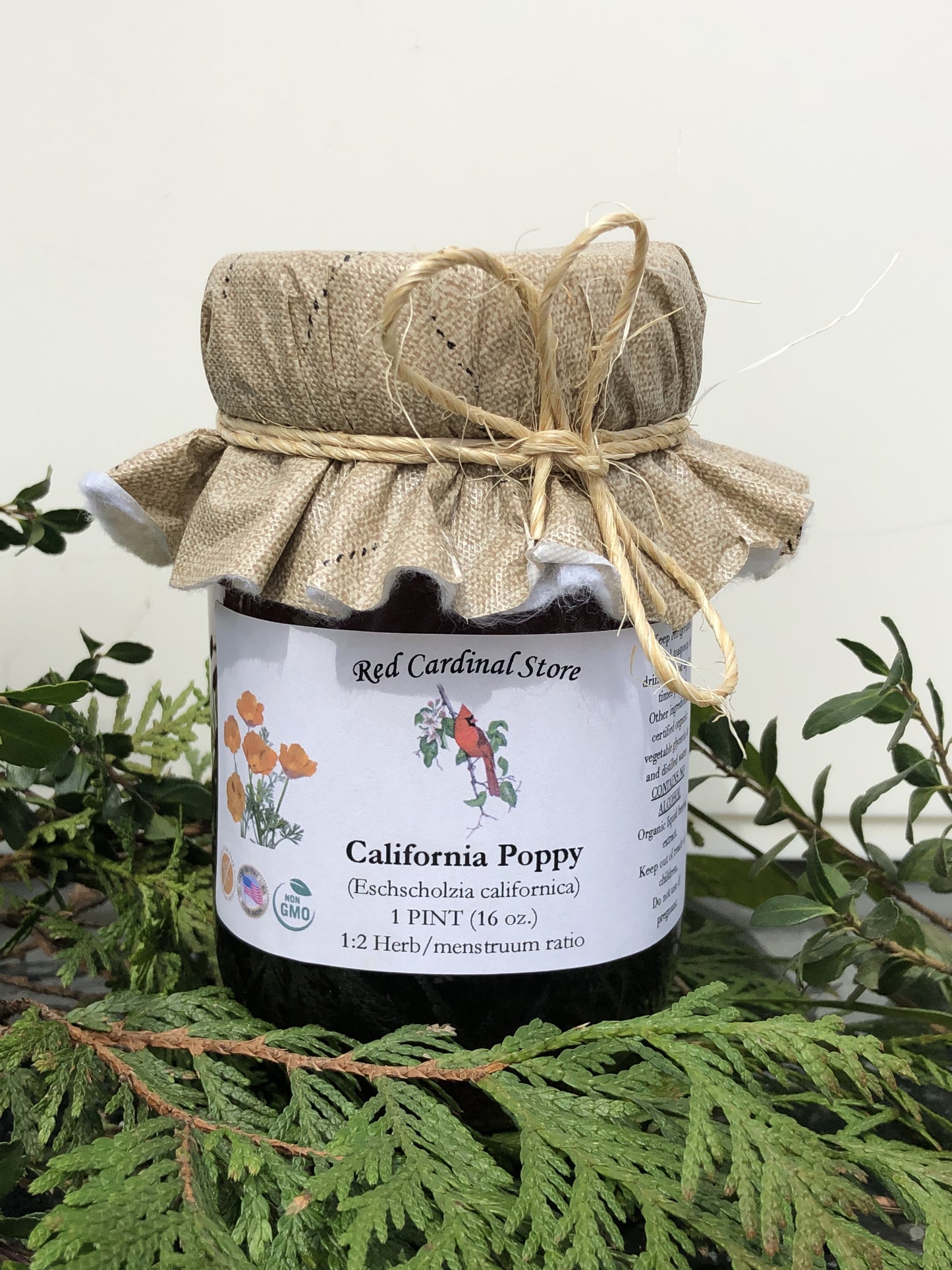 California Poppy Tincture Herb Extract Double Extraction