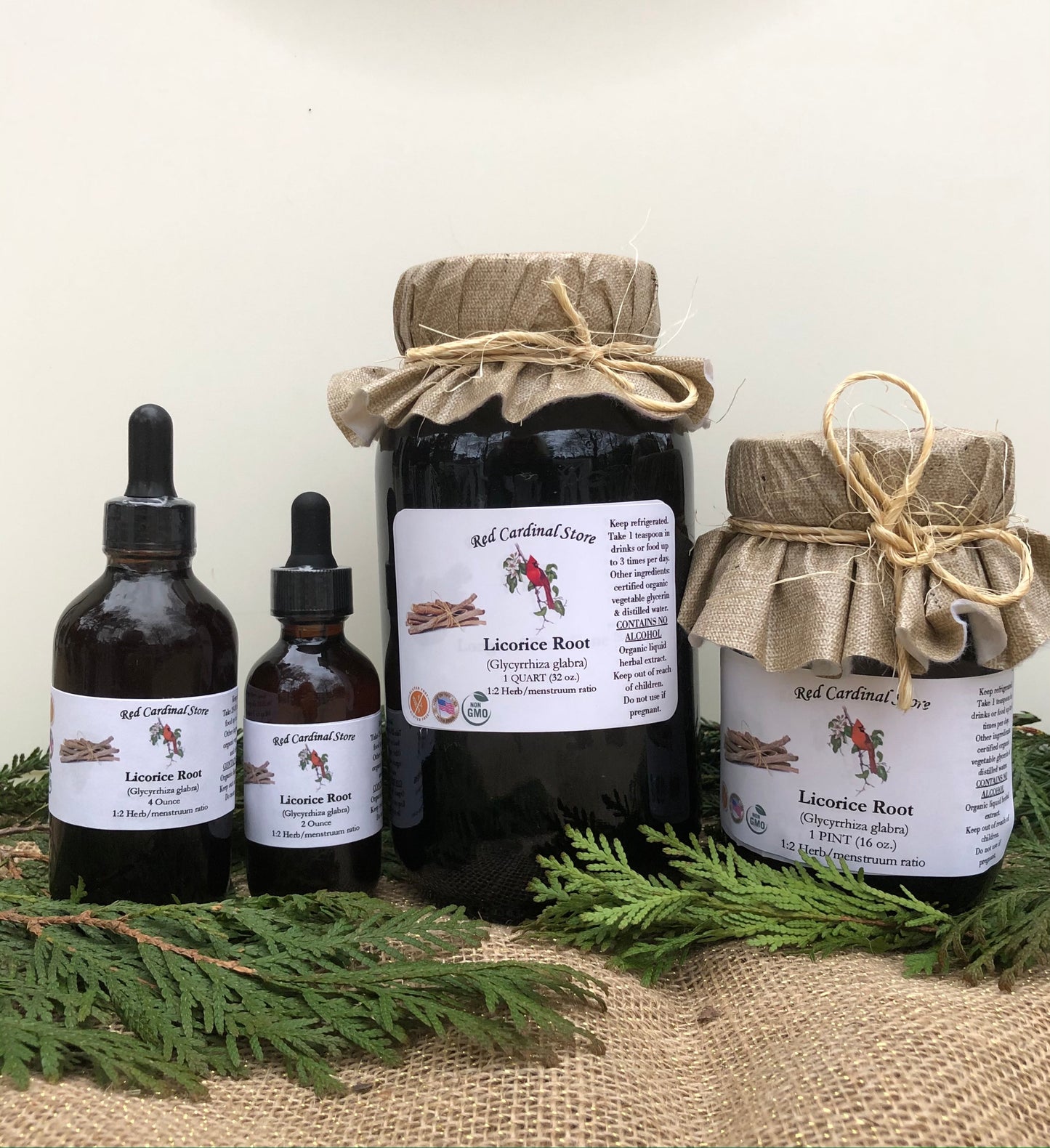 甘草根(炙甘草)酊药草提取物双重提取