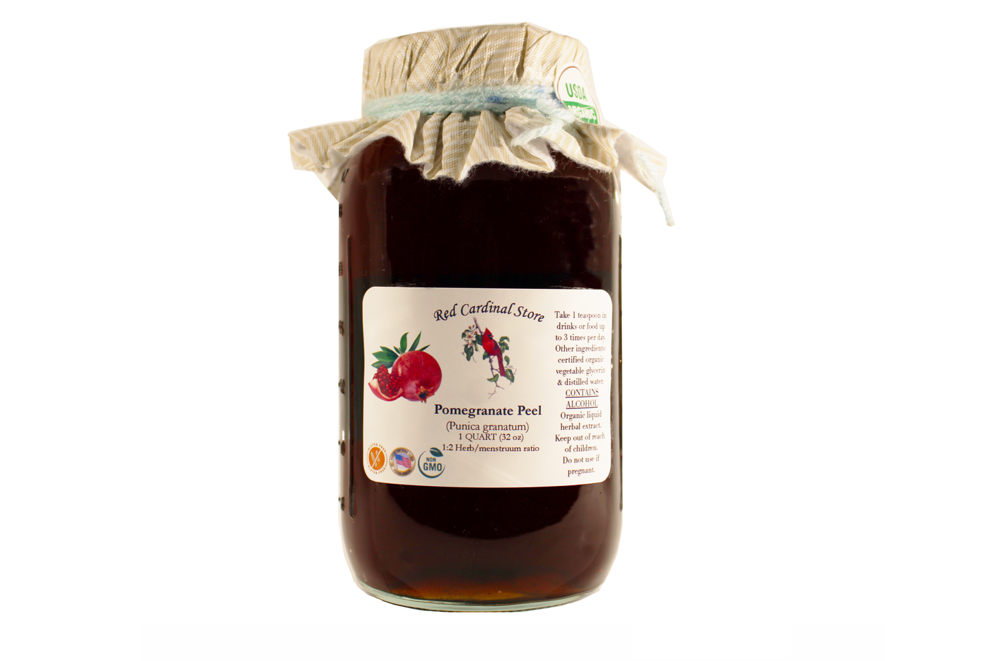 Pomegranate Peel (Punica Granatum) Tincture Herb Extract Double Extraction