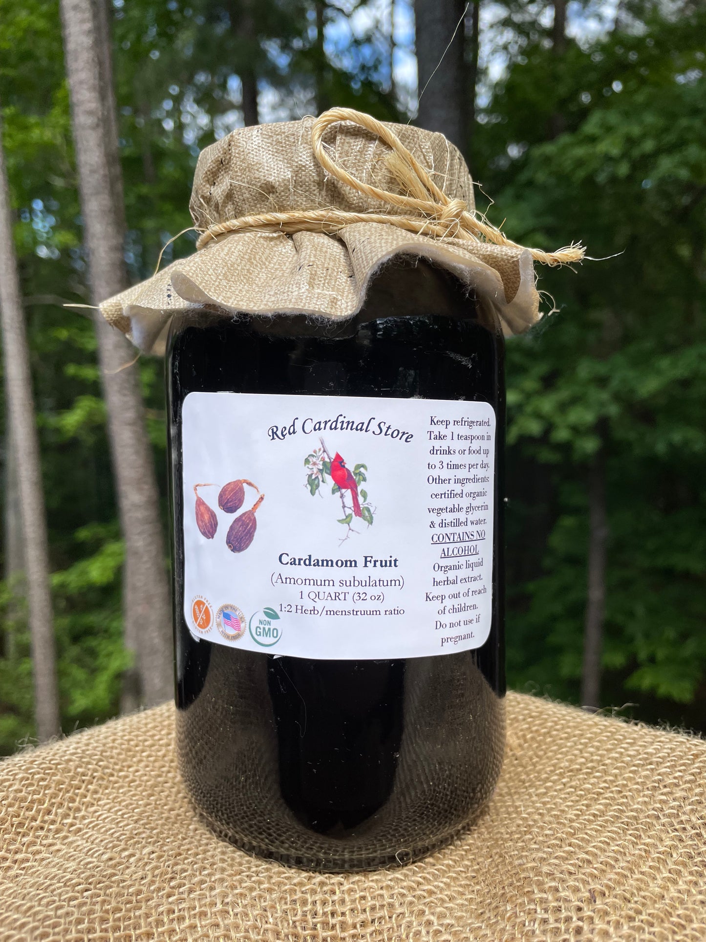 Black Cardamom Fruit Tincture Herb Extract Double Extraction
