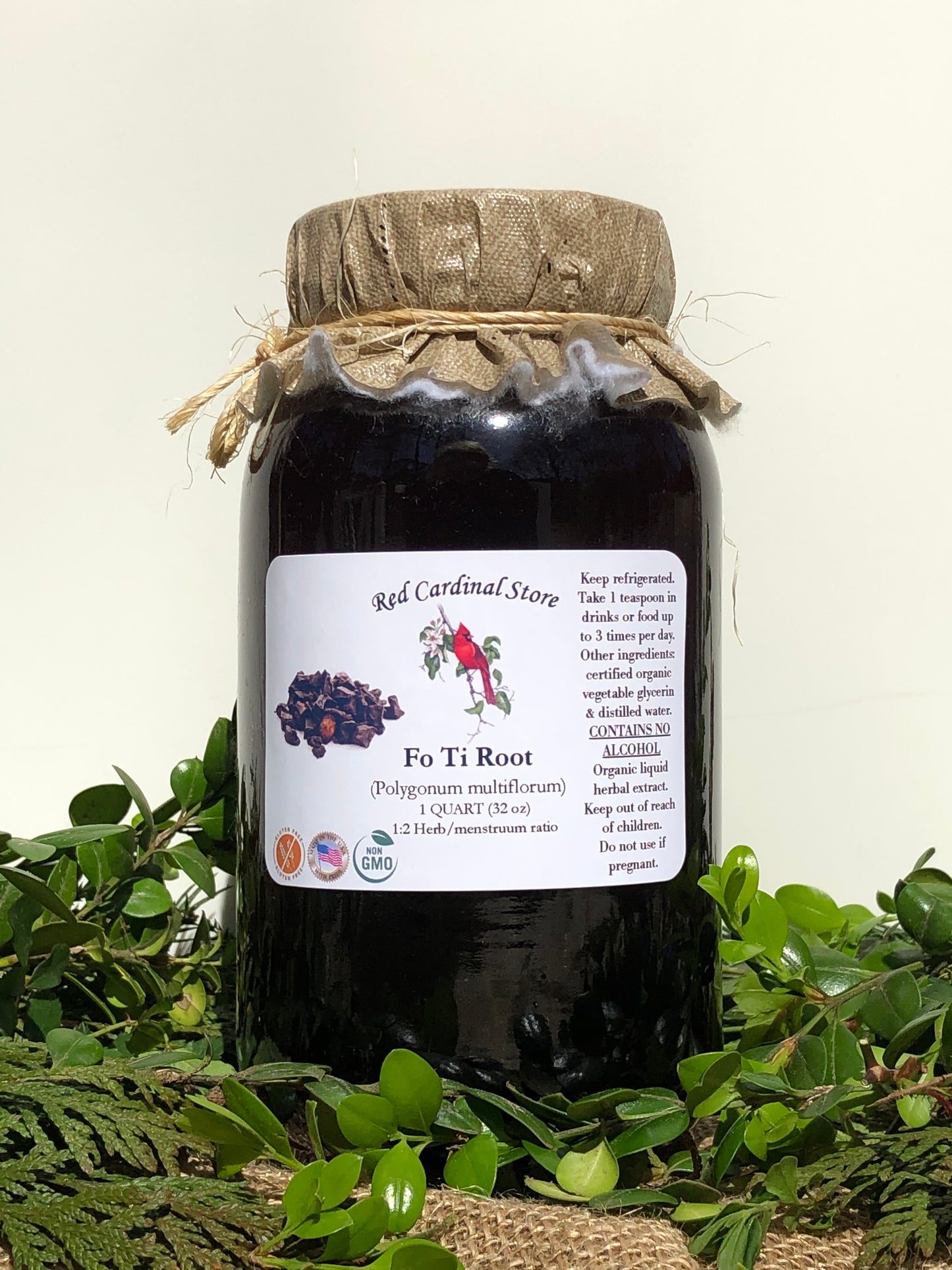 Fo Ti Root (Shou Wu, Knotweed, Fo Ti Tieng) Tincture Herb Extract Double Extraction